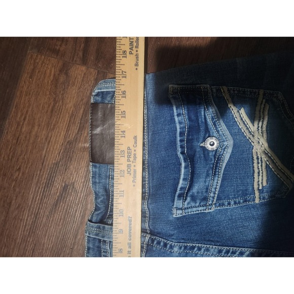 Axel Slim Boot Jeans Mens 34x30 Blue Medium Wash Slim Fit Bootcut Denim Pants - Picture 8 of 10